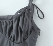 Slim Fit Pleated Mini Dress
