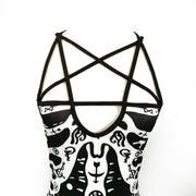 Skeleton + Pentagram Strap Dress
