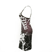 Skeleton + Pentagram Strap Dress
