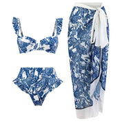 Three Piece Bikini + Skirt Set