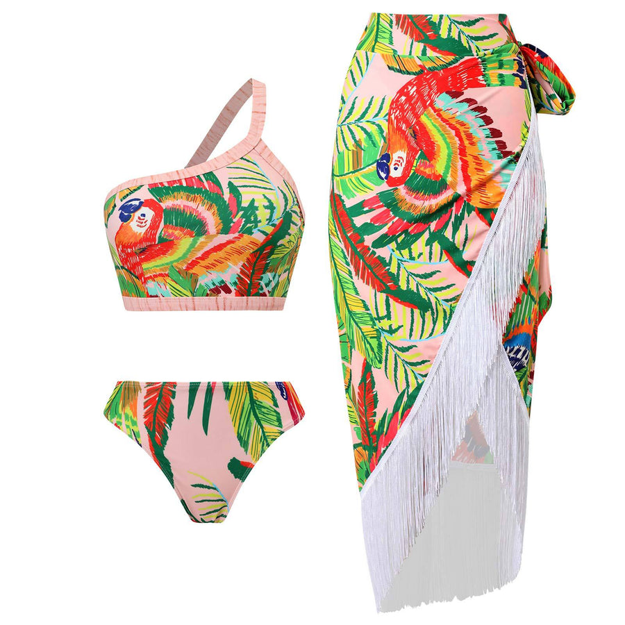 Three Piece Bikini + Skirt Set