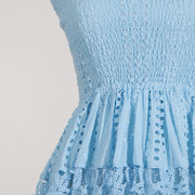 Embroidered Floral Lace Maxi Dress