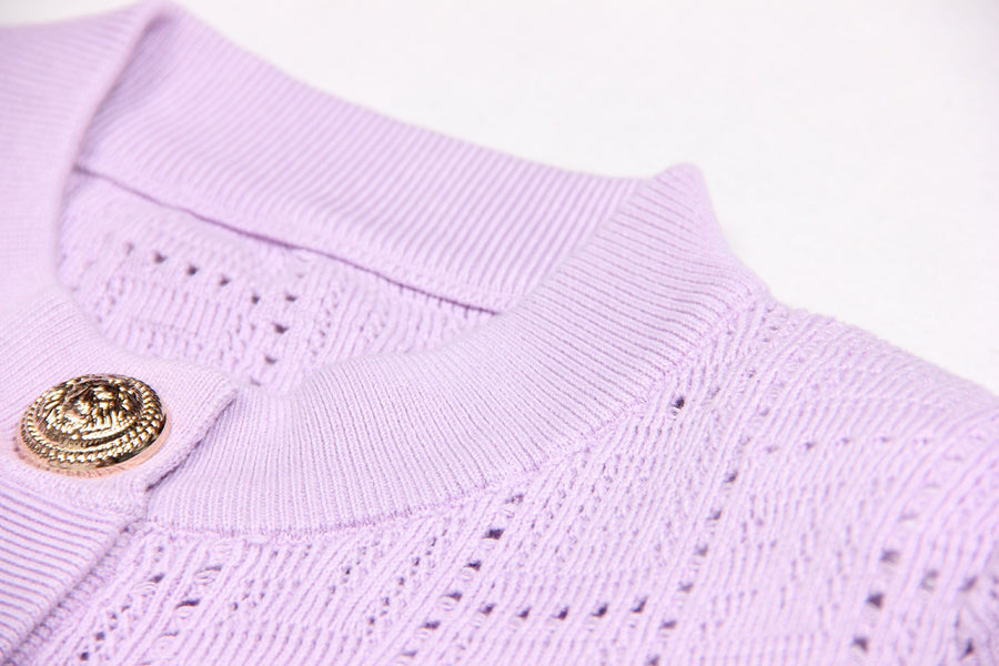Nadia Ribbed Knit Cardigan