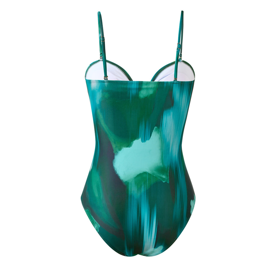 One Piece Swimsuit + Skirt Set