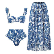 Three Piece Bikini + Skirt Set