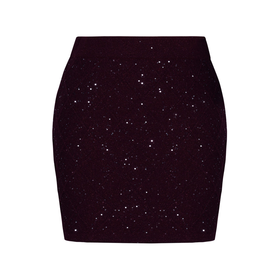 Wine Red Package Hip Skirt