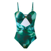 One Piece Swimsuit + Skirt Set