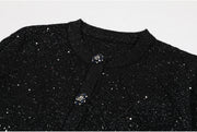 Sequin Cardigan + Skirt Set