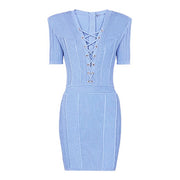 Livia Lace Up Mini Dress