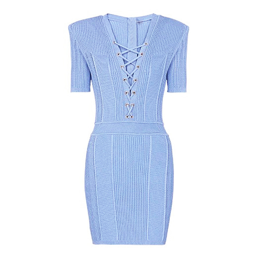 Livia Lace Up Mini Dress