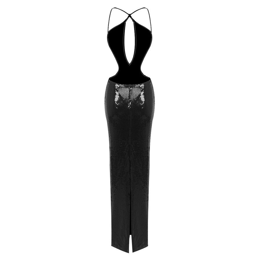 Sequined Bodycon Maxi Dress