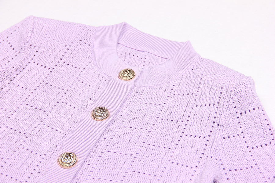 Nadia Ribbed Knit Cardigan
