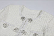 Tweed Knit Slim Fit Dress