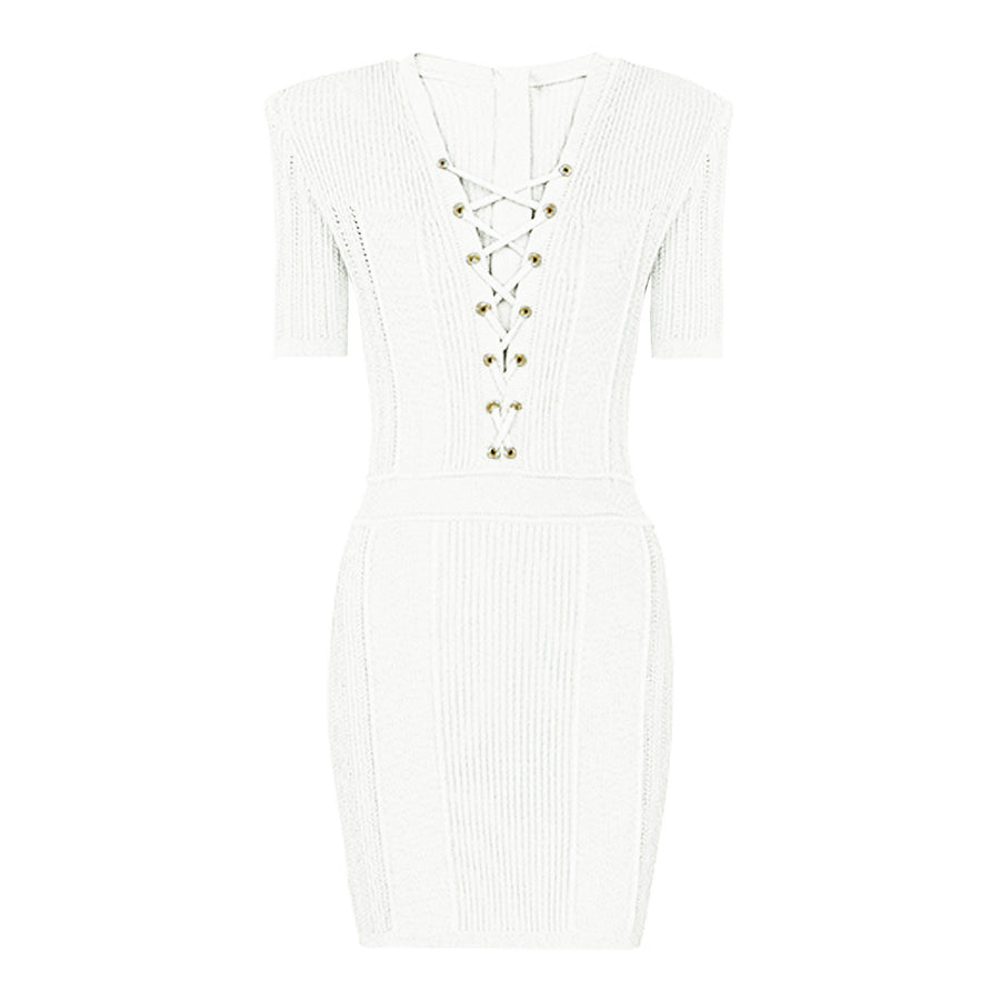 Livia Lace Up Mini Dress