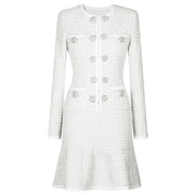 Tweed Knit Slim Fit Dress