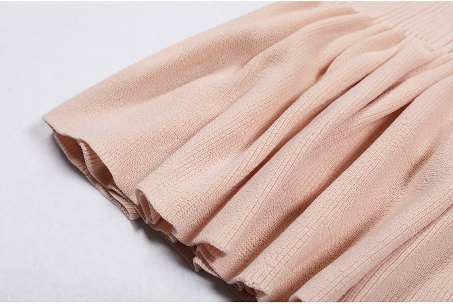 Slim Fit V-Neck Knit Maxi Dress