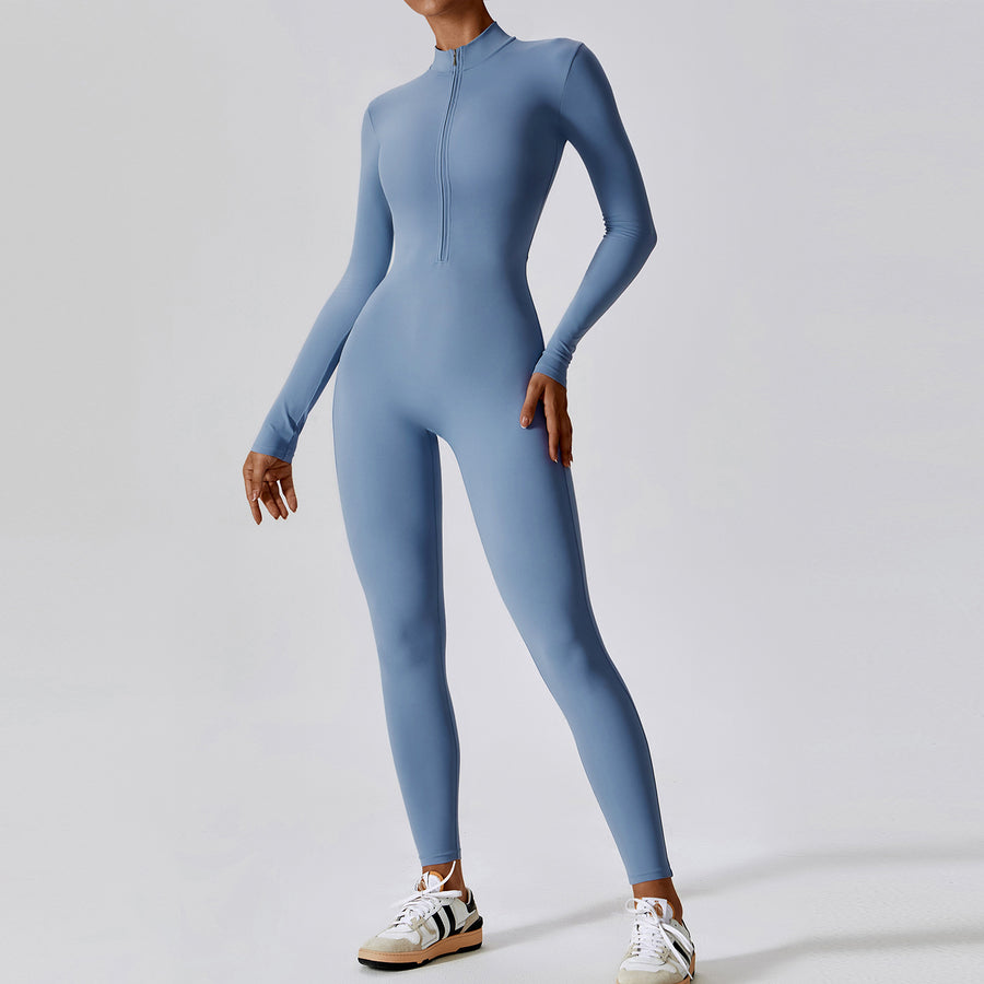 Nylon Longsleeve Jumpsuit