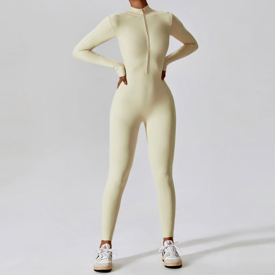 Nylon Longsleeve Jumpsuit