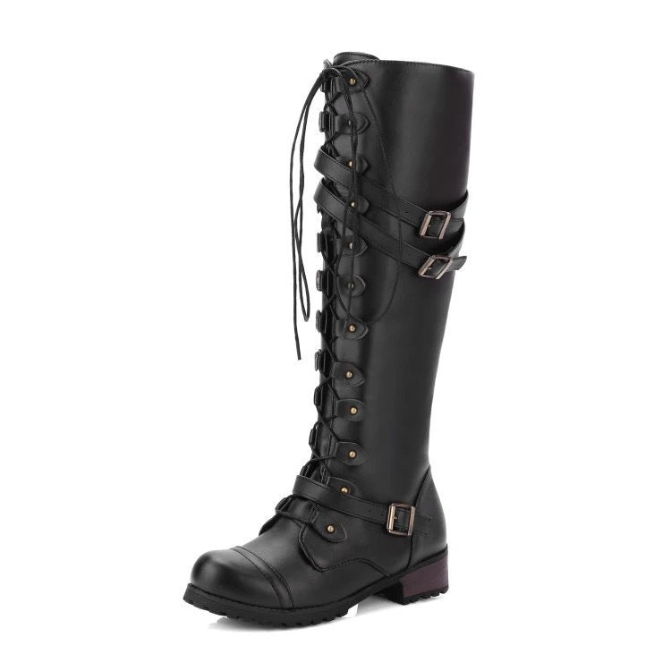 Lace Up Leather Boots