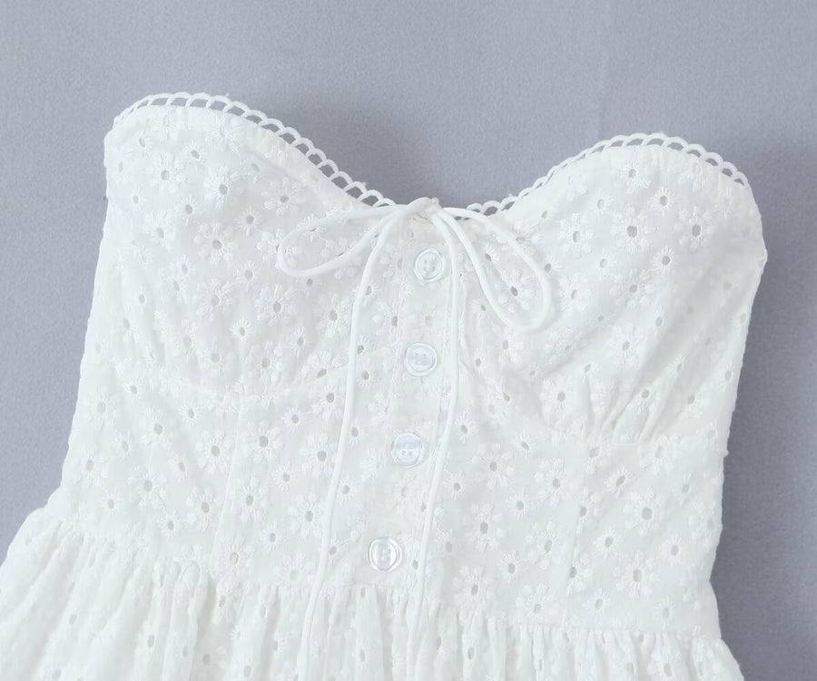 Strapless Lace Mini Dress