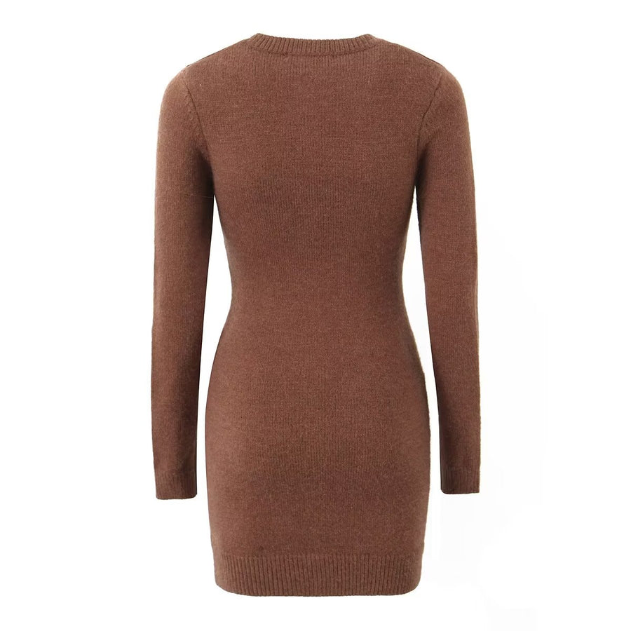 Maple Knitted Long Sleeve Dress