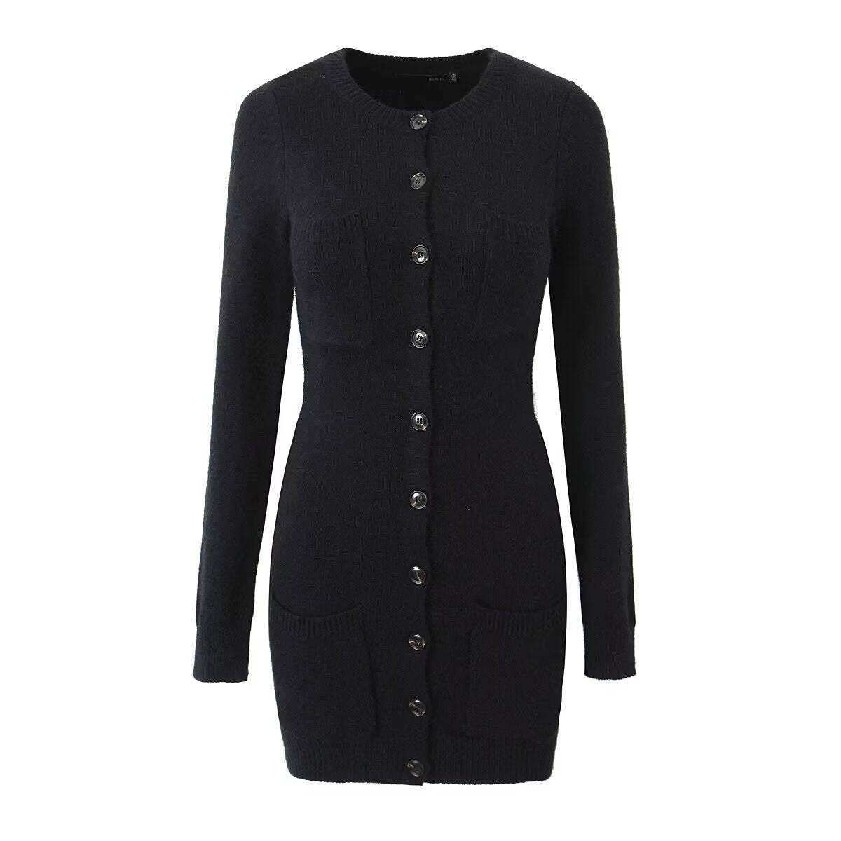 Maple Knit Buttondown Long Sleeve Dress