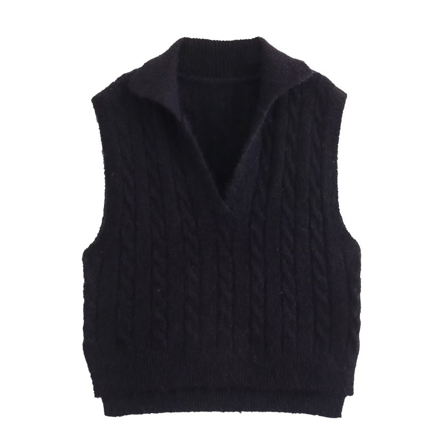 Julia Cable Knit Vest