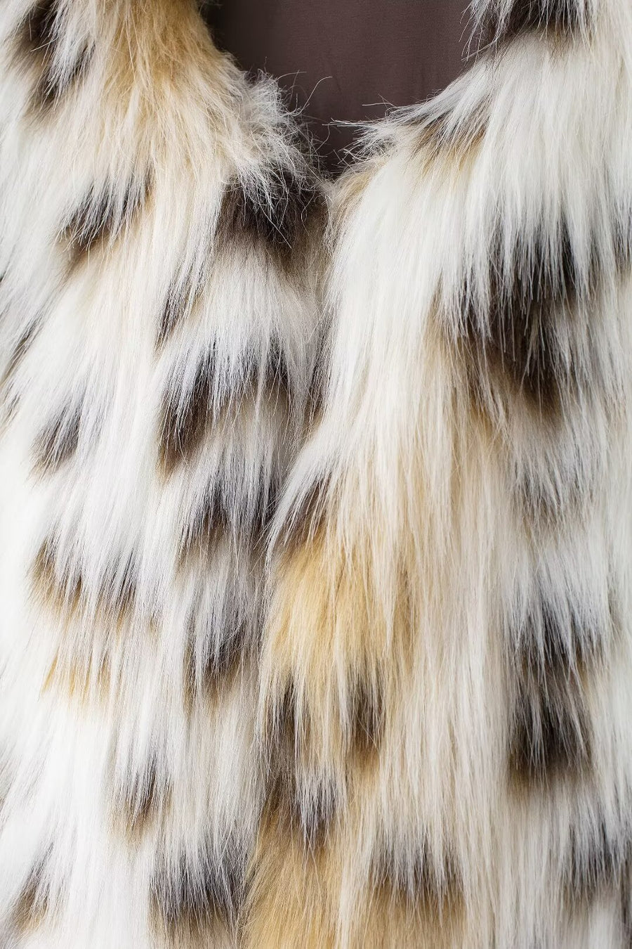 Snow Leopard Faux Fur Vest