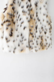 Snow Leopard Faux Fur Vest