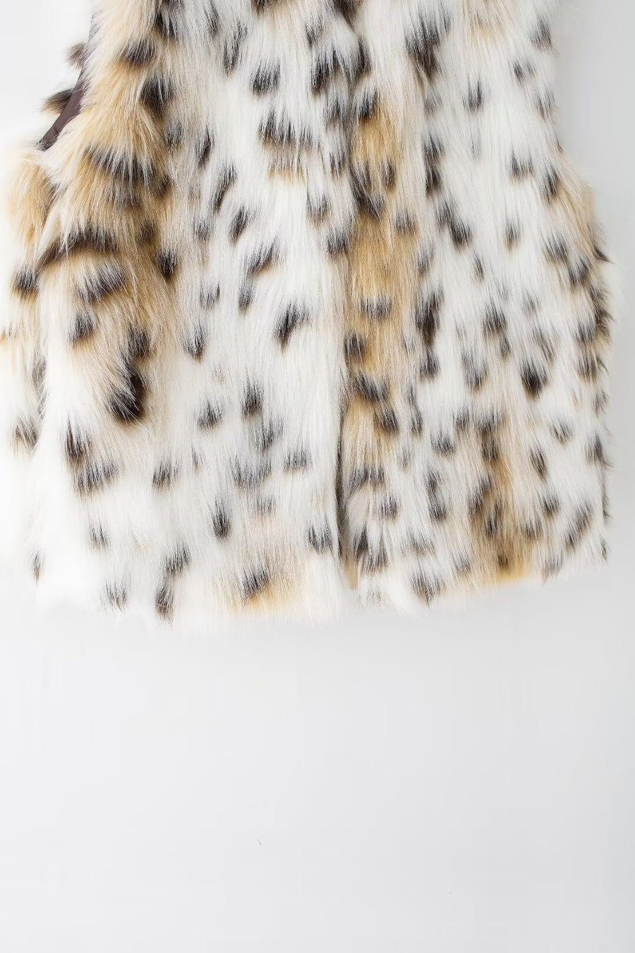 Snow Leopard Faux Fur Vest