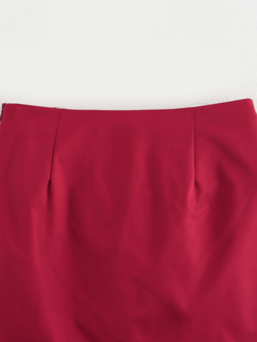 Poinsettia Mini Skirt