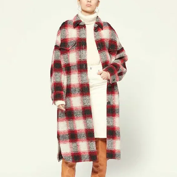 Loose Fit Flannel Cardigan