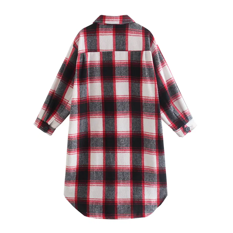 Loose Fit Flannel Cardigan