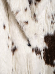 Cow Print Faux Fur Coat