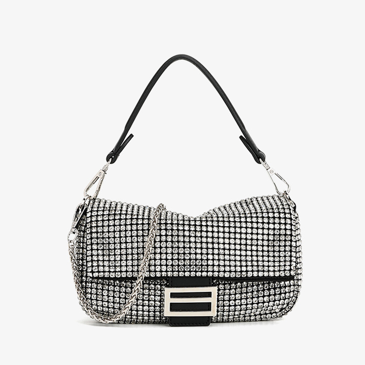 Rhinestone Embellished Shoulder Bag