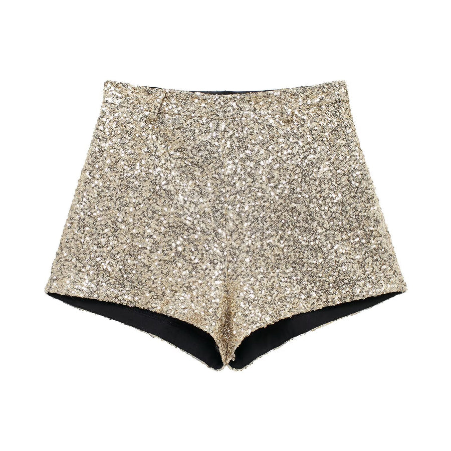 Golden Sequin Shorts