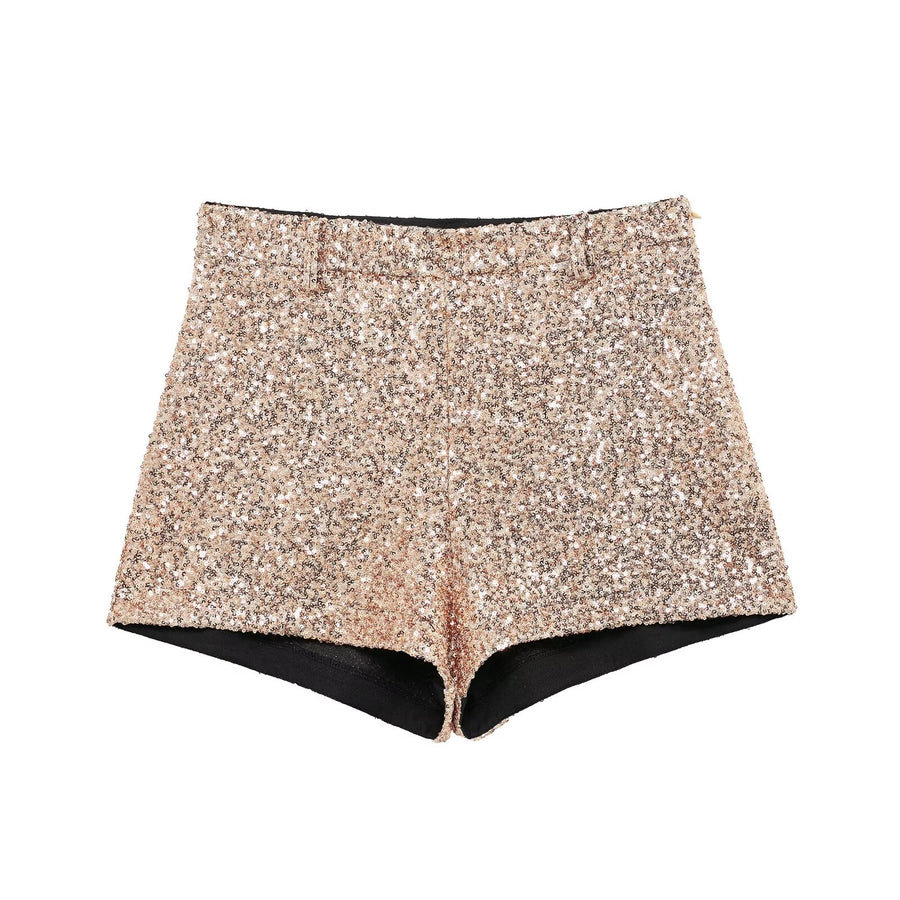 Golden Sequin Shorts