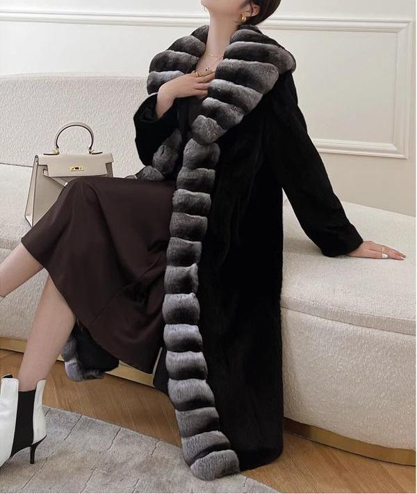 Monochrome Plush Faux Fur Overcoat