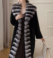 Monochrome Plush Faux Fur Overcoat