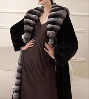 Monochrome Plush Faux Fur Overcoat