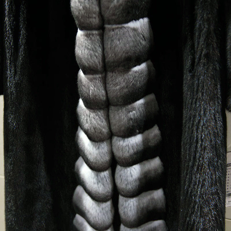 Monochrome Plush Faux Fur Overcoat