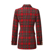 Pure Cotton Red Plaid Blazer