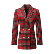 Pure Cotton Red Plaid Blazer