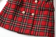 Pure Cotton Red Plaid Blazer