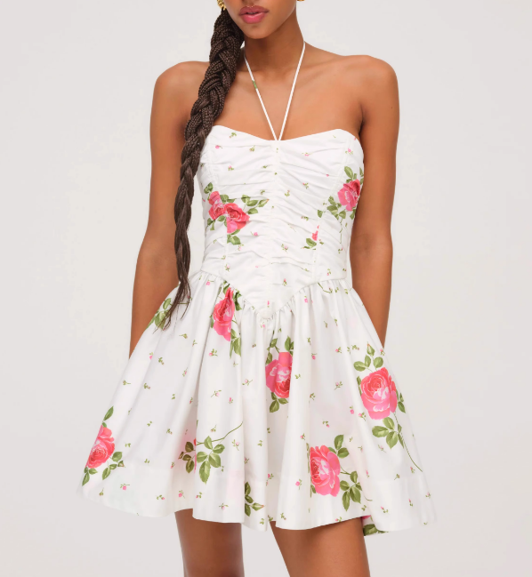 Floral Cotton Mini Dress