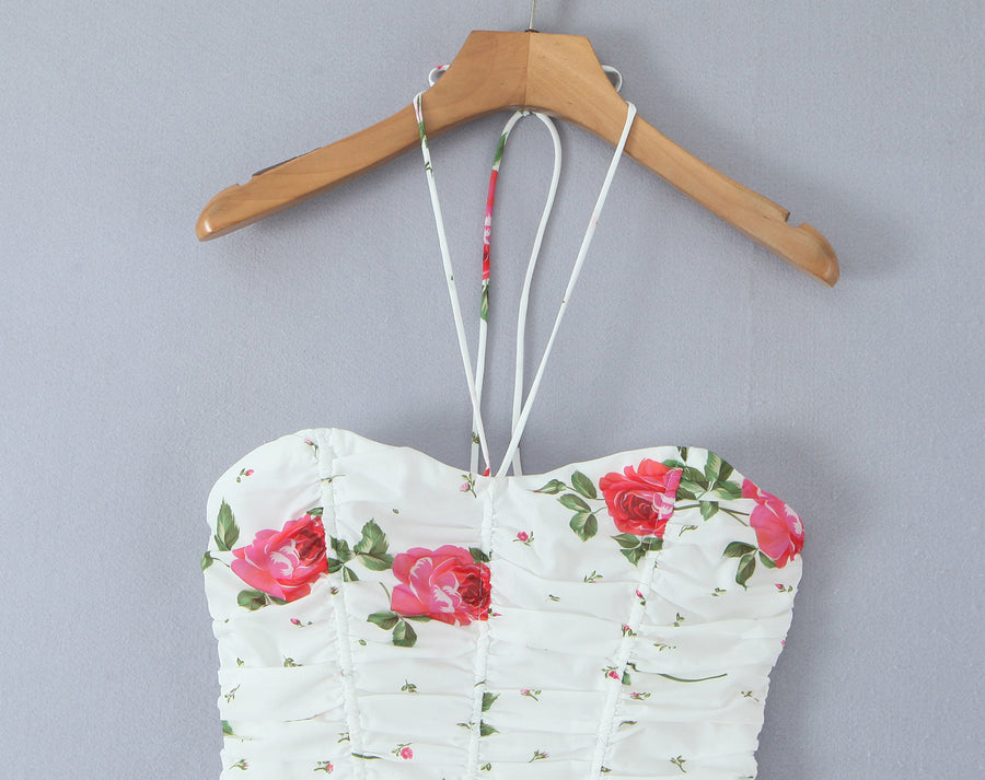 Floral Cotton Mini Dress