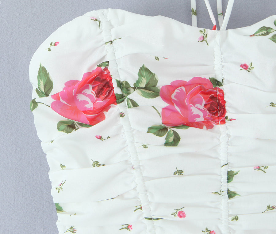 Floral Cotton Mini Dress