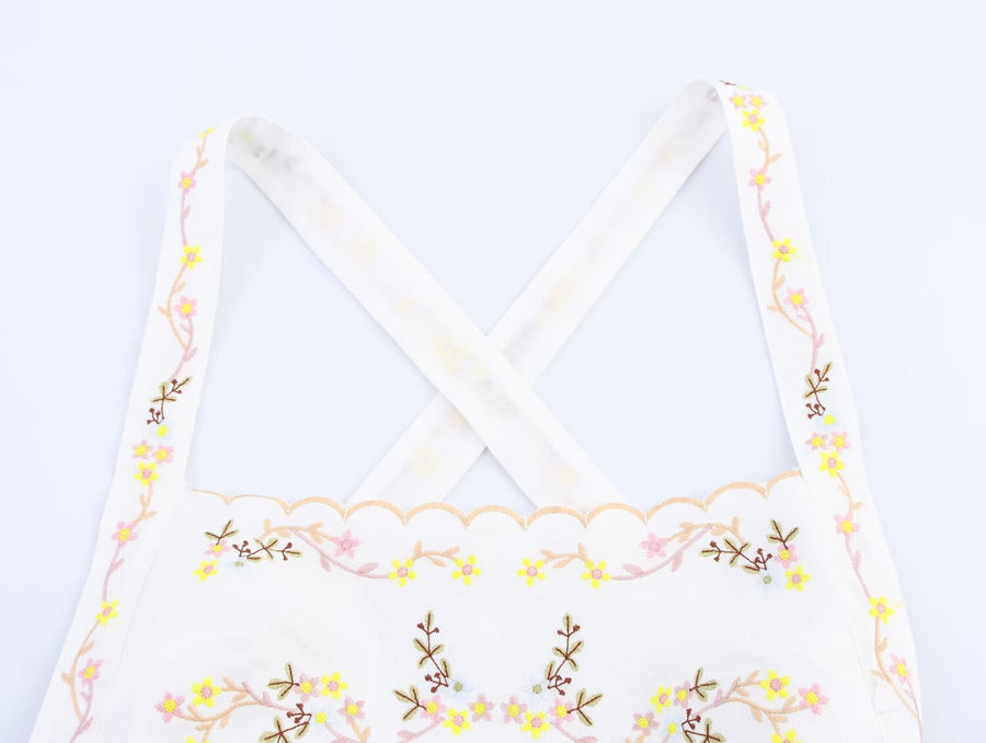 Embroidered Crop Camisole