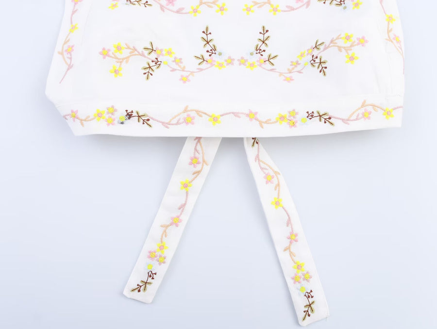 Embroidered Crop Camisole