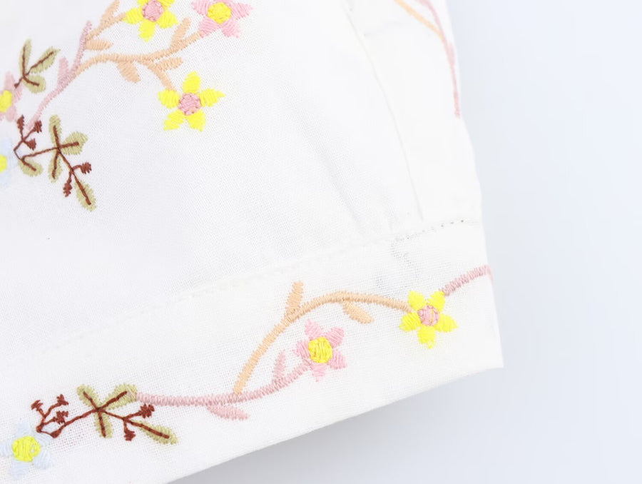 Embroidered Crop Camisole